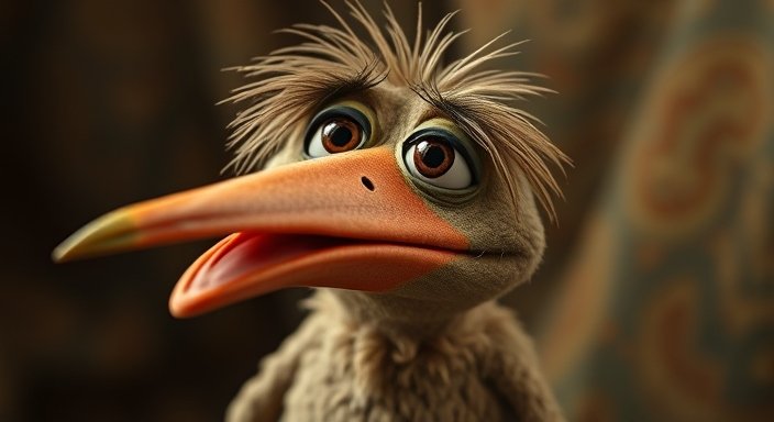 muppet with long hooked beak